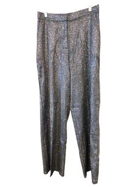 NWT Another Love Sz M Silver Glitter Pants Medium Disco Glam Revival Party Y2K